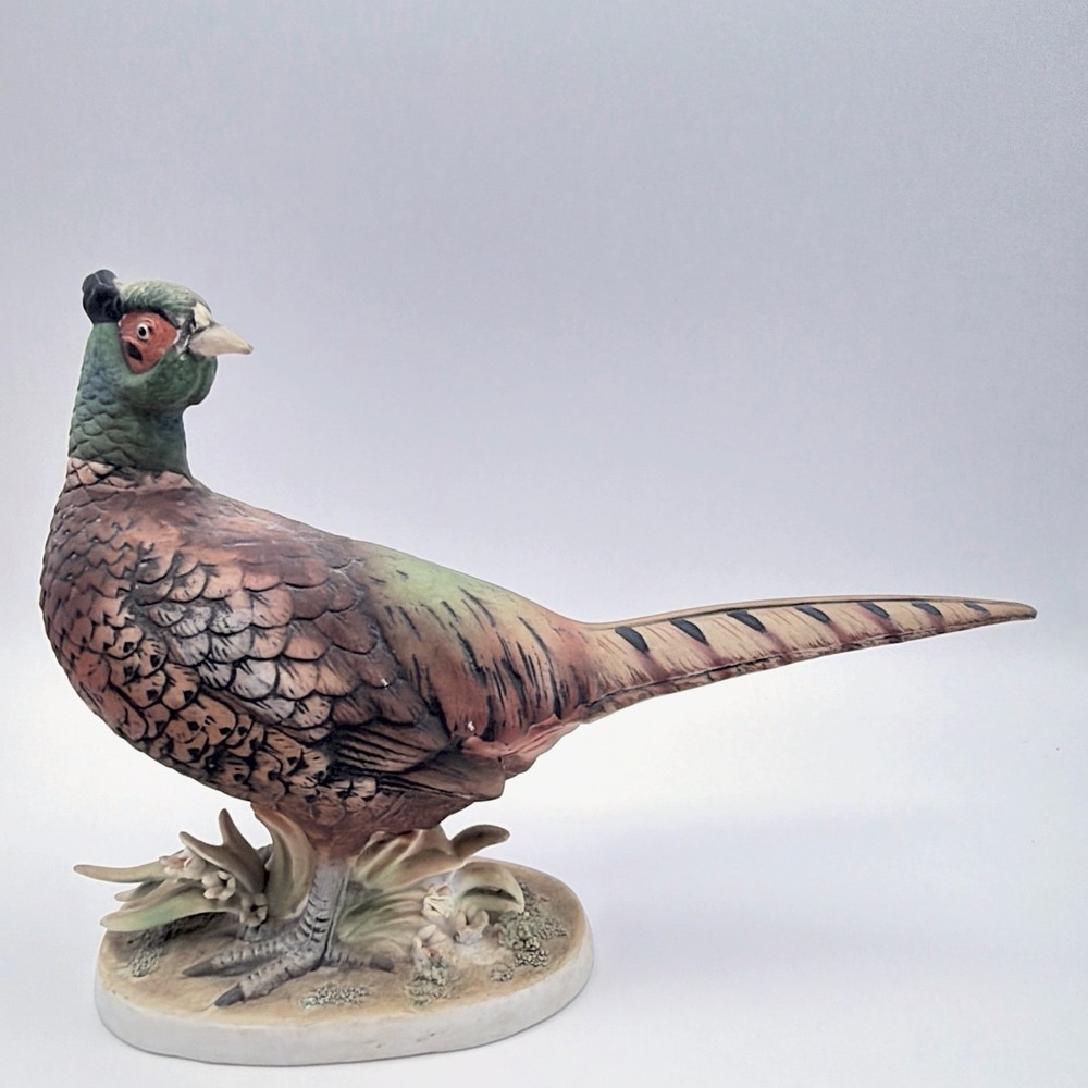 VTG Lefton China Pheasant Figurine KW769B Hand Painted Matte Ceramic Bird